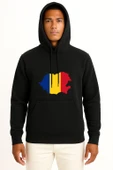 Kapüşonlu Flag Of Romania Göğüs Tasarımlı Unisex Sweatshirt thumbnail 9