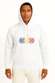 Kapüşonlu Romanian Flag Of Romania Folklore Pattern Göğüs Tasarımlı Unisex Sweatshirt thumbnail 1