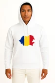 Kapüşonlu Flag Of Romania Göğüs Tasarımlı Unisex Sweatshirt thumbnail 7