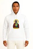 Kapüşonlu Saint Jules Shepherd Of The Weak Göğüs Tasarımlı Unisex Sweatshirt thumbnail 3
