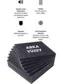 Kare Masif Renk 60x60 CM MDF Çıtalı 800 GR Keçeli Akustik Duvar Paneli - 1