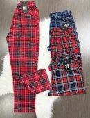 UNİSEX PENYE PİJAMA TEK ALT MEDIUM KIRMIZI - 1