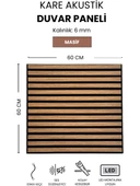 Kare Masif Renk 60x60 CM MDF Çıtalı 800 GR Keçeli Akustik Duvar Paneli - 2
