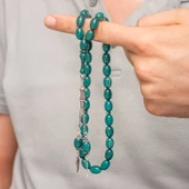 Gümüş Püsküllü Sıkma Kehribar Tesbih  SL12594 thumbnail 2