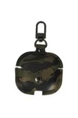 Litae Trend BFS Airpods 3 (3.nesil) Çanta Kamuflaj Deri Kılıf - Haki Yeşil - 1