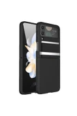 Litae Trend BFS Samsung Galaxy Z Flip 3 Kılıf Belt Flip Kapak - Siyah thumbnail 3