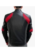 D1 Yeni Hakiki Deri Racing Siyah Ceket - 2
