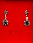 925 Ayar Gümüş Oltu Taşı Kadın Küpe skü00028 thumbnail 4