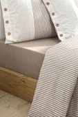 Özdilek Natural Line Bej Çift Kişilik %100 Pamuk Nevresim Takımı - 3