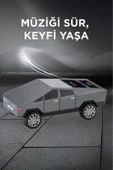 D68 Cyber Model Araba Tasarımlı Bluetooth Hoparlör 15w Güçlü Ses Rgb Led /tws/usb Gri thumbnail 4