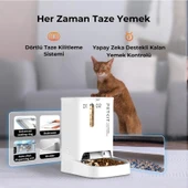 Petkit Yumshare Kameralı Çift Hazneli Akıllı Mama Kabı Beyaz thumbnail 5