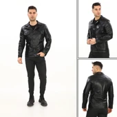 Safari Model Dört Cepli Düğmeli Çeket Siyah Renk - 4