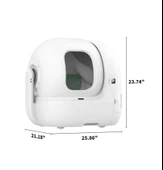 Petkit Purobot Max Pro Akıllı Kedi Tuvaleti Beyaz - 5