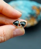 925 Ayar Gümüş Oltu Taşı Kadın Küpe skü00034 thumbnail 5