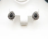 925 Ayar Gümüş Oltu Taşı Kadın Küpe skü00035 thumbnail 1