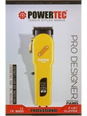Powertec TR-3000 Profesyonel Saç Tıraş Makinesi  Ayarlanabilir Bıçak, Sessiz Çalışma - 1