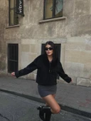 KAPŞONLU KEMER DÜĞMELİ KAŞE CEKET - 4