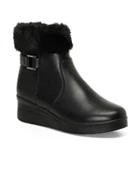 POLARİS 166605 4PR FERMUARLI KÜRKLÜ ANATOMİK KISA DÜZ BOT thumbnail 1