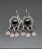 925 Ayar Gümüş Oltu Taşı Kadın Küpe skü00044 thumbnail 5