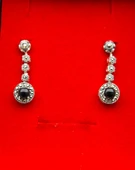 925 Ayar Gümüş Oltu Taşı Kadın Küpe skü00042 thumbnail 5