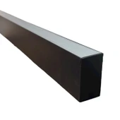 LED Alüminyum Profil Siyah Kasa 1 Metre 50x65mm Opak Pleksi Kapak Yan Kapak Sıva Üstü Tutucu 15475 thumbnail 3