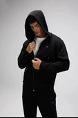 Ellesse Erkek Fermuarlı Kapüşonlu Sweat EM581-BK thumbnail 1