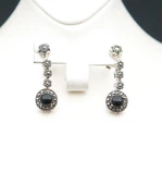 925 Ayar Gümüş Oltu Taşı Kadın Küpe skü00042 thumbnail 4