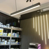 LED Alüminyum Profil Siyah Kasa 1 Metre 50x65mm Opak Pleksi Kapak Yan Kapak Sıva Üstü Tutucu 15475 thumbnail 9