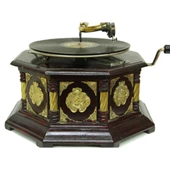 Gramofon Sekizgen Bronz Kakma Kurmalı Plakçalar ASIG523O thumbnail 5