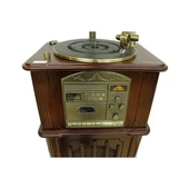 Gramofon Ahşap Standlı Plakçalar 135cm Radyo Bluetooth Usb Pikap C0352 thumbnail 4