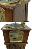 Gramofon Ahşap Standlı Plakçalar 135cm Radyo Bluetooth Usb Pikap C0352 thumbnail 9