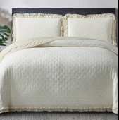 KAPİTONELİ YATAK ÖRTÜSÜ ÇİFT KİŞİLİK LİZBON KREM thumbnail 2