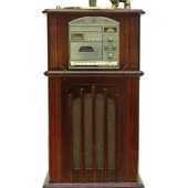 Gramofon Ahşap Standlı Plakçalar 135cm Radyo Bluetooth Usb Pikap C0352 thumbnail 2