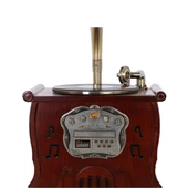 Gramofon 150cm Ahşap Standlı Pikap Plakçalar Radyo Bluetooth Usb C1000 thumbnail 5