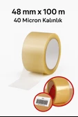 6 Adet-100 Metre Şeffaf Koli Bandı – Extra Strong 40 Micron Kalınlık, Güçlü Yapışkan - 7