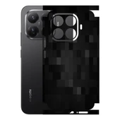 Xiaomi 15T Pro ile Uyumlu 360 Arka Kaplama   Pixel Desenli Siyah - 1