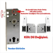Dış Kapı ve Oda Kapısı Yale Barelli Silindirli Kapı Kolu 45x85 mm 3 Anahtarlı Dayanıklı Metal Kilit - 2