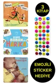 EMOJİLİ  STİCKER HEDİYE  - OKUL ÖNCESİ RESİMLİ KİTAPLAR  - BABAM KONULU 3 KİTAP thumbnail 1