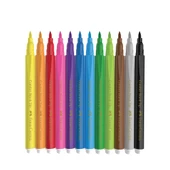 Faber Castell Comfort Serisi Keçeli Kalem 12 Renk Fırça Uçlu 5068155242 thumbnail 2