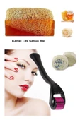 3'lü Peeling Kabak Lifli Ballı Sabun Cilt Bakım 540 İğne DermaRoller Leke,Akne Taşı - 1