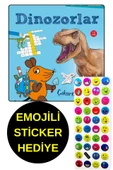 EMOJİLİ  STİCKER HEDİYE  - OKUL ÖNCESİ RESİMLİ KİTAPLAR -  DİNOZORLAR - SOR BAKALIM thumbnail 1