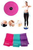 Bel Inceltici Yağ Yakıcı Selülit Giderici Tüm Vücut Egzersiz Spor Aleti 3 Lü Pilaset Bandı Seti - 1