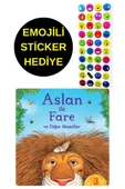 EMOJİLİ  STİCKER HEDİYE  - OKUL ÖNCESİ RESİMLİ KİTAPLAR  - ASLAN İLE FARE VE DİĞER MASALLAR thumbnail 1
