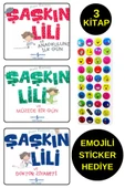 EMOJİLİ  STİCKER HEDİYE - OKUL ÖNCESİ RESİMLİ KİTAPLAR  - ŞAŞKIN LİLİ SERİSİ thumbnail 1