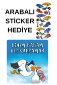 ARABALI STİCKER HEDİYELİ - OKUL ÖNCESİ RESİMLİ KİTAPLAR  - BENİM BABAM BİR KAHRAMAN thumbnail 1