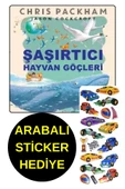 ARABALI STİCKER HEDİYE - OKUL ÖNCESİ RESİMLİ KİTAPLAR  - ŞAŞIRTICI HAYVAN GÖÇLERİ thumbnail 1