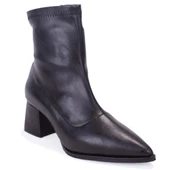 Dagoster DZA07-1277201 Siyah Klasik Topuklu Kadın Bot thumbnail 1