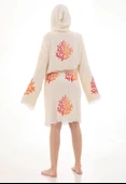 Coral Wooden Stamp Bathrobe - 2