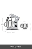 Mastermaid Chef Ultra D2000W Dijital Ekranlı Hamur Yoğurma Makinesi Silver 7L - 2