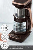 Çaysever Robotea Pro Connect 4 in 1 Konuşan Cam Çay Makinesi Walnut Brown Kahvarengi - 7